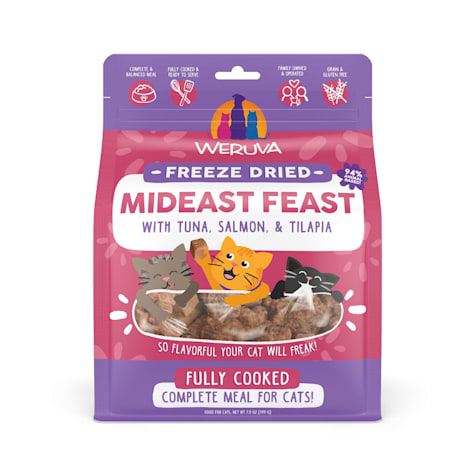 Weruva Freeze Dried Mideast Feast with Tuna, Salmon & Tilapia Cat Food