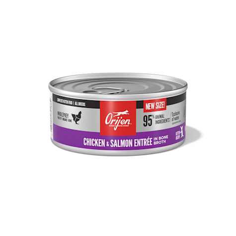 ORIJEN Chicken + Salmon Entree in Bone Broth Kitten Recipe Wet Cat Food