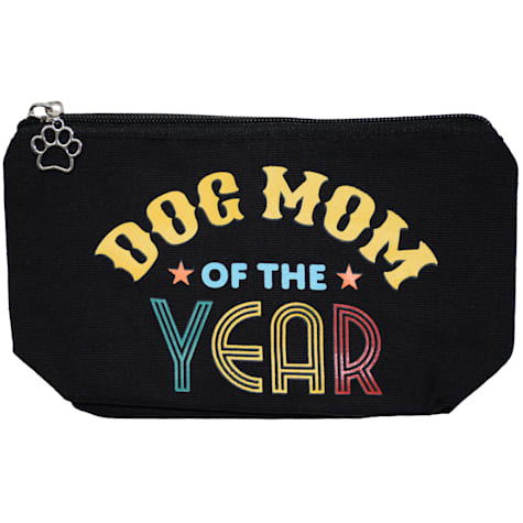 Zanden Dog Mom of The Year Black Zip Pouch