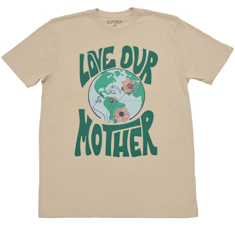 Zanden Love Our Mother Eco Natural Unisex Tee