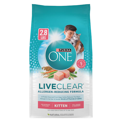 Purina ONE LiveClear Allergen-Reducing Dry Kitten Food Formula with Real Chicken As the Number One Ingredient