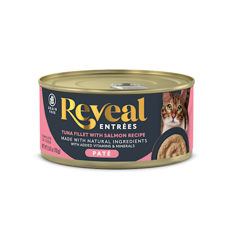 Reveal Entrees Tuna Fillet with Salmon Recipe Natural Wet Cat Food Pate
