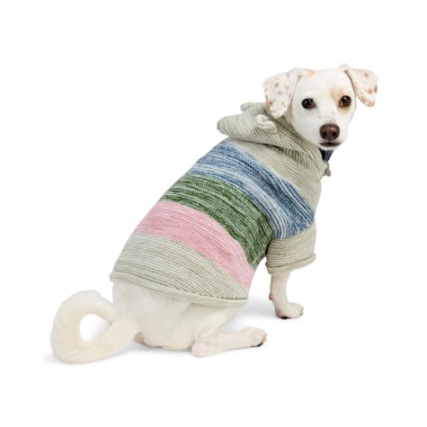 YOULY Bear Ears Striped Pet Hoodie