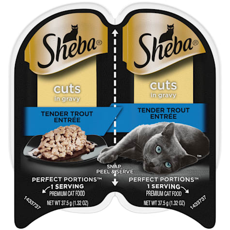 Sheba Perfect Portions Wet Cat Food Cuts in Gravy Trout Entree