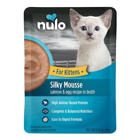 Nulo Silky Mousse Salmon with Egg Recipe in Broth Nutrition for Kittens