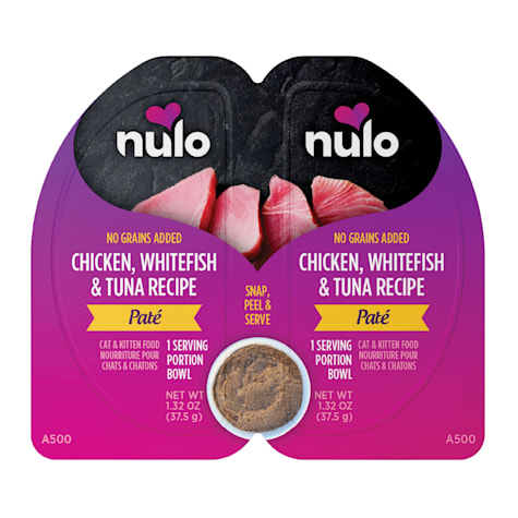 Nulo Grain-Free Chicken, Whitefish, & Tuna Recipe Split Cup Pate Cat & Kitten Food