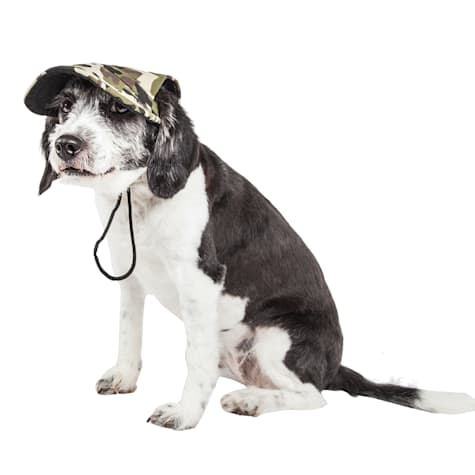 Pet Life 'Torrential Downfour' Camouflage Uv Protectant Adjustable Fashion Dog Hat Cap