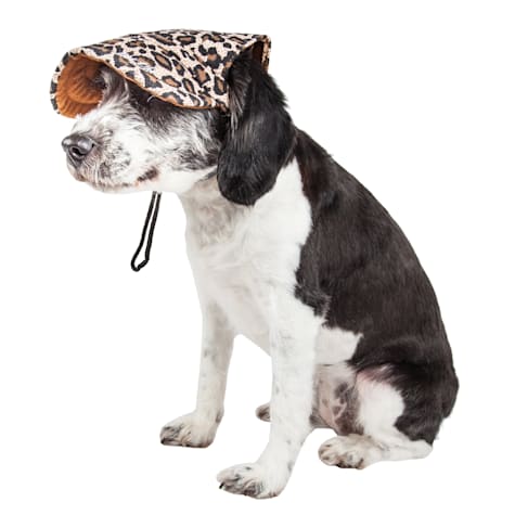 Pet Life 'Cheetah Bonita' Cheetah Patterned Uv Protectant Adjustable Fashion Dog Hat Cap