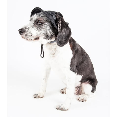 Pet Life 'Sea Spot Sun' UV Protectant Adjustable Fashion Mesh Brimmed Dog Hat Cap
