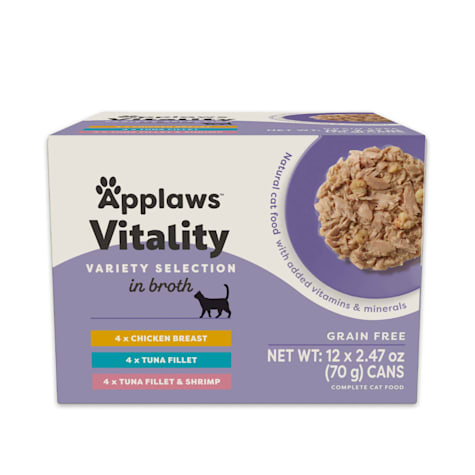Applaws Vitality Selection in Broth Natural Wet Cat Food Variety Pack