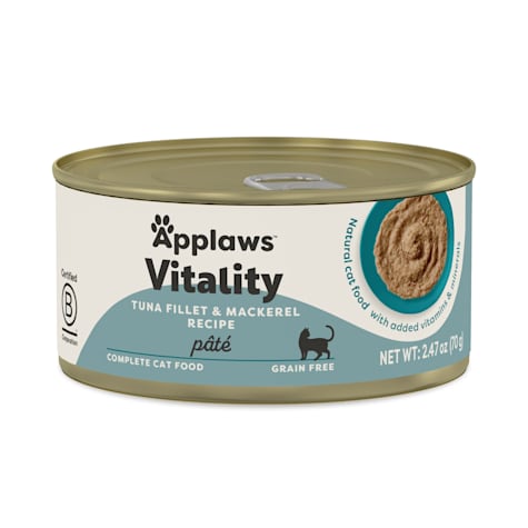 Applaws Vitality Natural Tuna Fillet and Mackerel Pate Recipe Wet Cat Food