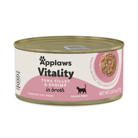 Applaws Vitality Natural Tuna Fillet and Shrimp in Broth Wet Cat Food