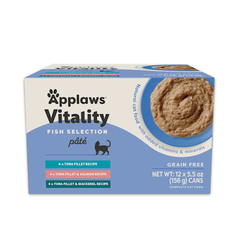 Applaws Vitality Natural Fish Pate Selection Recipe Wet Cat Food Variety Pack