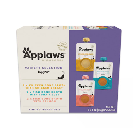 Applaws Natural Bone Broth Selection Spout Wet Cat Food Variety Pack