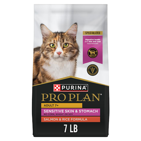 Purina Pro Plan Sensitive Skin and Stomach Salmon and Rice Formula Senior Cat Food