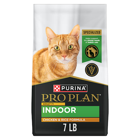 Purina Pro Plan Adult 7 Plus Indoor Chicken and Rice Formula High Protein Cat Food