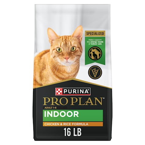 Purina Pro Plan Adult Indoor Chicken and Rice Formula High Protein Dry Cat Food