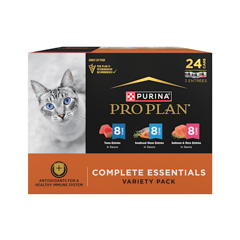 Purina Pro Plan Complete Essentials Seafood Favorites High Protein Wet Cat Food Variety Pack