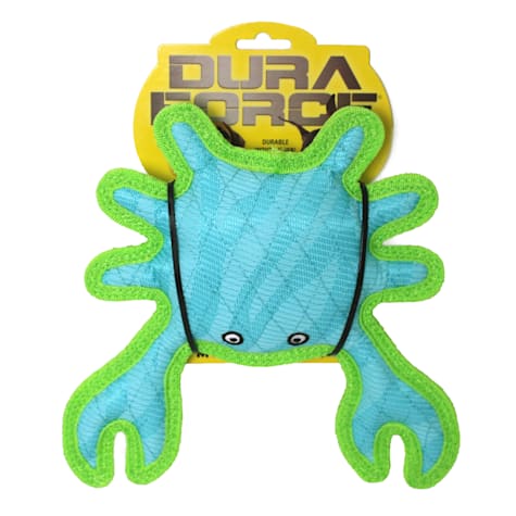 DuraForce Blue/Green Med Crab Tiger Dog Toy