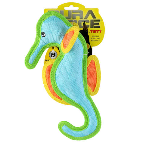 DuraForce Blue Orange Yellow Seahorse Dog Toy