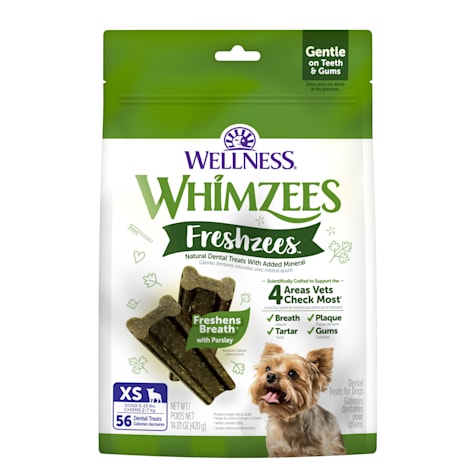 Wellness WHIMZEES Freshzees Fresh Breath Extra Small Breed Natural Dog Dental Treats