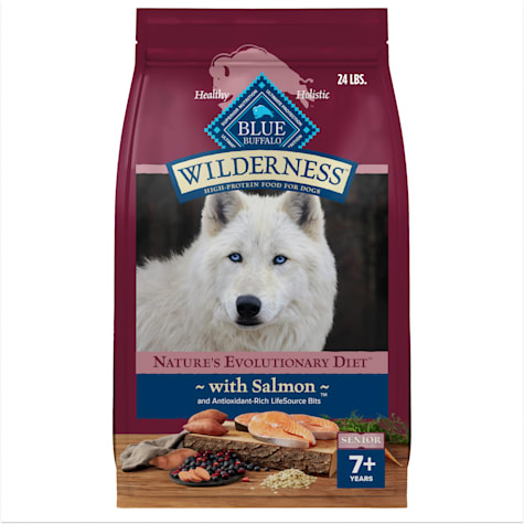 Blue Buffalo Wilderness High-Protein Natural Dry Food Salmon Recipe for Senior Dogs