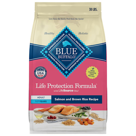 Blue Buffalo Life Protection Formula Made with Natural Ingredients, Salmon & Brown Rice Recipe Adult Dry Dog Food