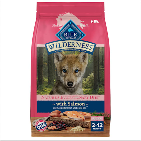 Blue Buffalo Wilderness High-Protein Natural Dry Food Salmon Recipe for Puppies
