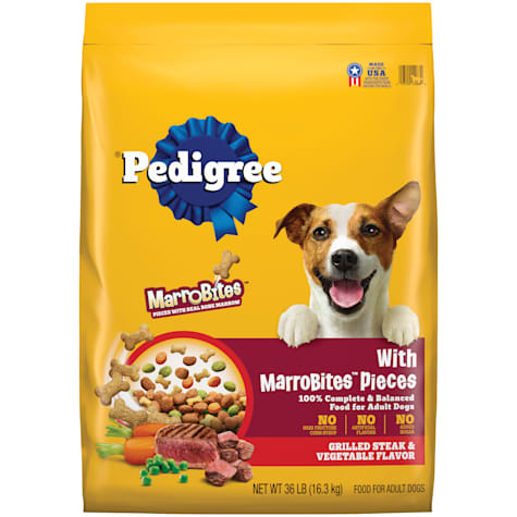 Pedigree with MarroBites Pieces Grilled Steak and Vegetable Flavor Adult Dry Dog Food