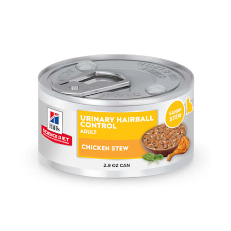Hill's Science Diet Adult Urinary Hairball Control Chicken & Vegetable Stew Wet Cat Food