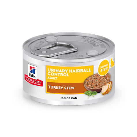 Hill's Science Diet Adult Urinary Hairball Control Turkey & Vegetable Stew Wet Cat Food