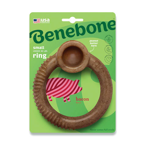 Benebone Ring Bacon Toy for Dogs