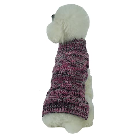 Pet Life Royal Bark Heavy Cable Knitted Designer Fashion Dog Sweater