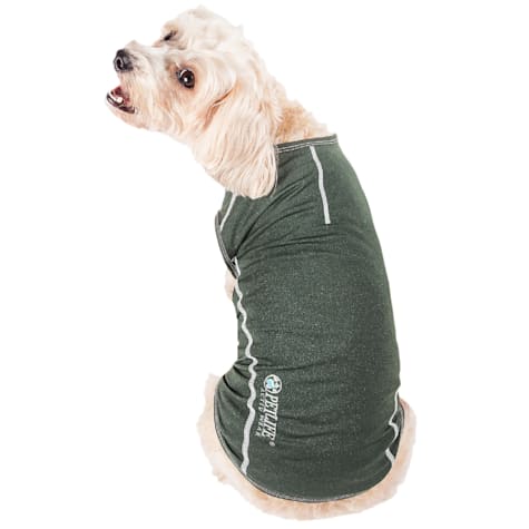 Pet Life Active 'Racerbark' 4-Way Stretch Performance Active Dog Tank Top T-Shirt