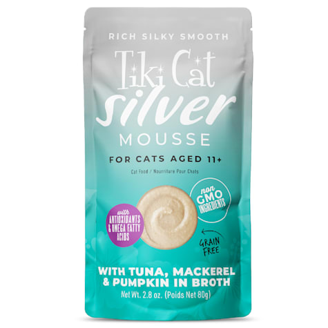 Tiki Cat Silver Tuna, Mackerel & Pumpkin in Broth Mousse Wet Cat Food