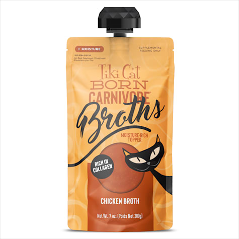 Tiki Cat Born Carnivore Broths, Chicken Broth Spout Pouch Cat Food