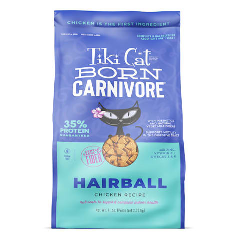 Tiki Cat Born Carnivore Hairball Control, Chicken, Dry Cat Food