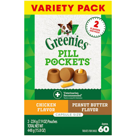 Greenies Pill Pockets Chicken and Peanut Butter Flavor Soft Dog Treats Variety Pack