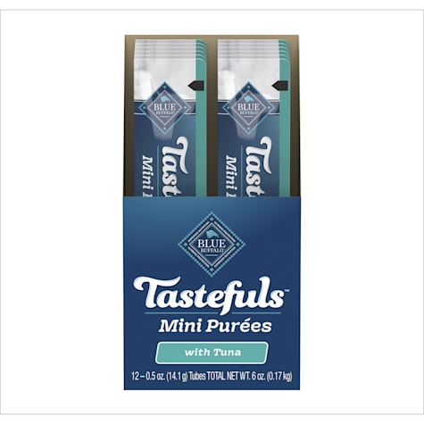 Blue Buffalo Tastefuls Mini Purees Tuna Adult Cat Natural Single-Serving Snack
