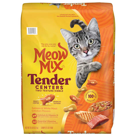 Meow Mix Tender Centers Salmon & White Meat Chicken Flavors Dry Cat Food