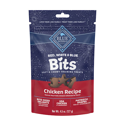 Blue Buffalo Chicken Red White & Blue Bits Soft-Moist Dog Treats for Training