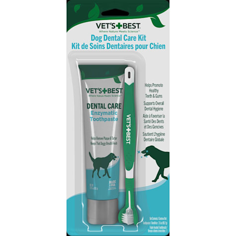 Vet's Best Enzymatic Toothbrush Adult Dental Kit for Dogs