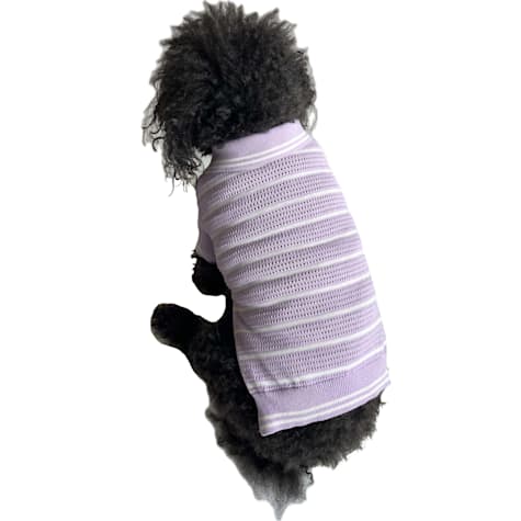 The Howls Mesh Stripe Polo for Dogs