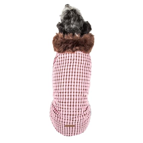 Pet Life Luxe 'Beautifur' Elegant Designer Boxed Mink Fur Dog Coat Jacket