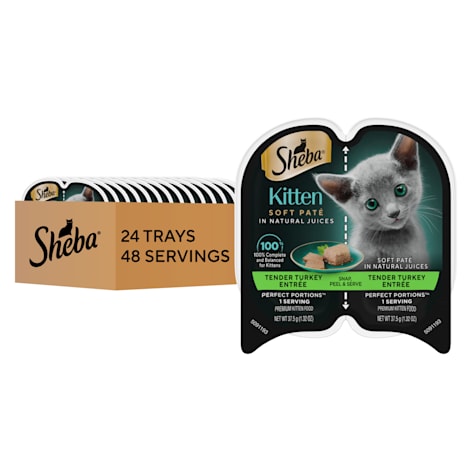 Sheba Perfect Portions Turkey Entree Kitten Wet Cat Food Pate