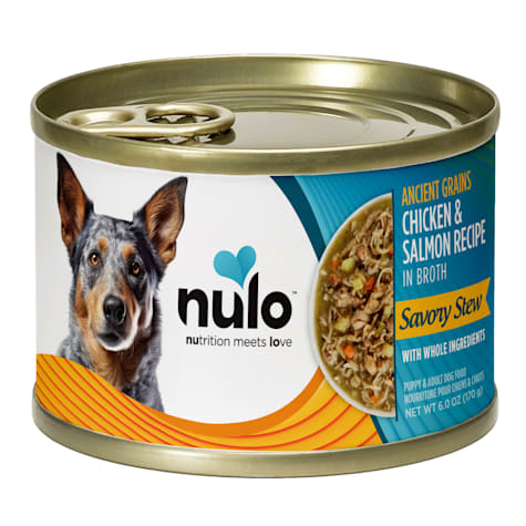 Nulo Ancient Grain Savory Stew, Chicken & Salmon for Puppy & Adult Dog Food