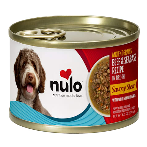 Nulo Ancient Grain Savory Stew, Beef & Seabass Puppy & Adult Dog Food