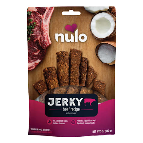 Nulo Grain-Free High Protein, Beef with Coconut Premium Jerky Dog Treats