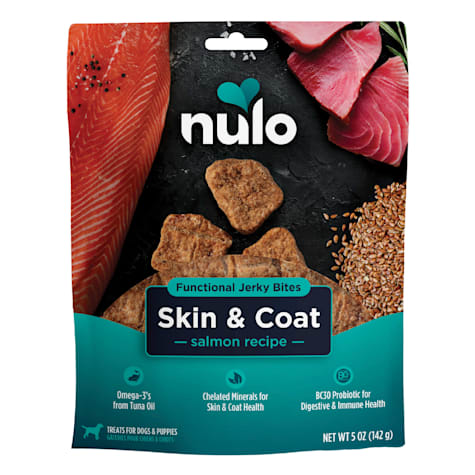 Nulo Grain-Free Salmon, Skin & Coat Health Functional Jerky Dog Treats