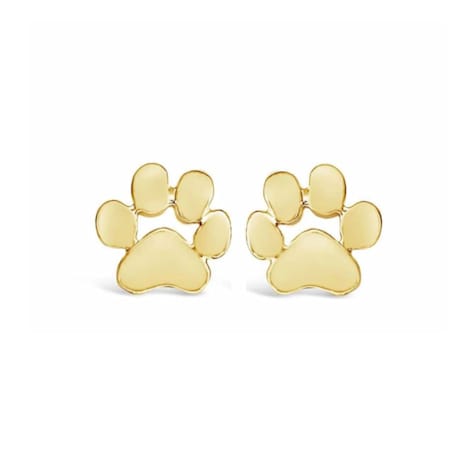 Hollywood Sensation GoldenPaw Paw Print Stud Earrings